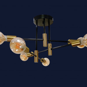 Люстра 9098068-6 BK+BRZ