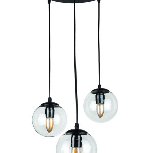 Підвісний світильник 756PR150F-3 BK+CL (300)