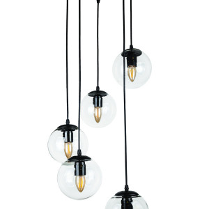 Підвісний світильник 756PR150F-5 BK+CL (300)