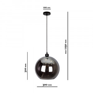 Підвісний світильник 91612F-1 BK