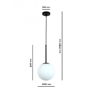 Підвісний світильник 9163420-1 BK+WH