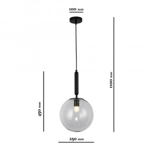 Підвісний світильник 9163525-1 BK+CL