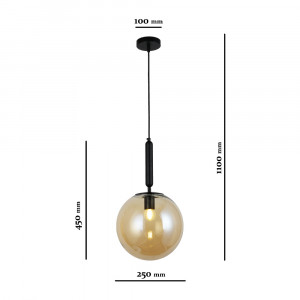 Підвісний світильник 9163525-1 BK+BR