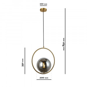 Підвісний світильник 9163620-1 BRZ+BK
