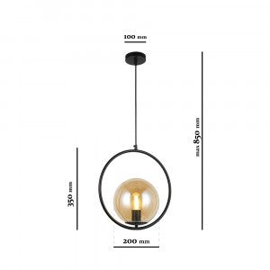 Підвісний світильник 9163620-1 BK+BR