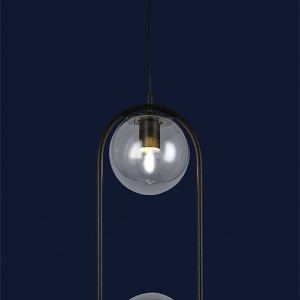 Підвісний світильник 91638-2 BK+CL