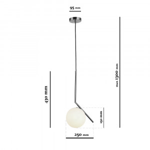Підвісний світильник 9163814-1 CR+WH