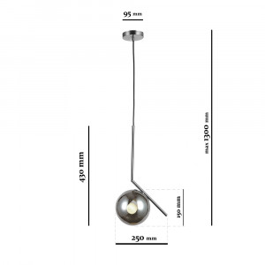 Підвісний світильник 9163814-1 CR+BK