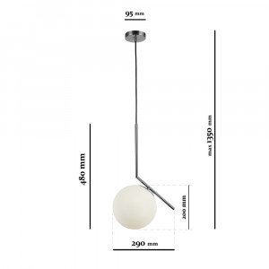 Підвісний світильник 9163815-1 CR+WH