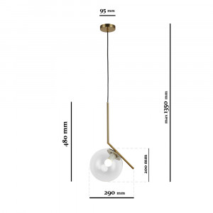 Підвісний світильник 9163815-1 BRZ+CL