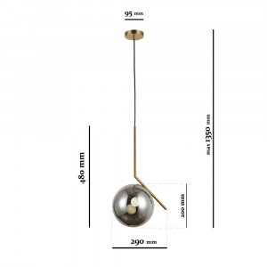 Підвісний світильник 9163815-1 BRZ+BK