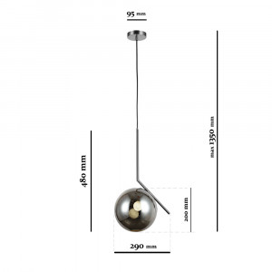 Підвісний світильник 9163815-1 CR+BK