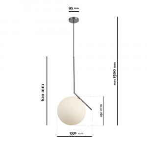 Підвісний світильник 9163816-1 CR+WH