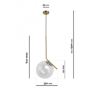 Підвісний світильник 9163816-1 BRZ+CL