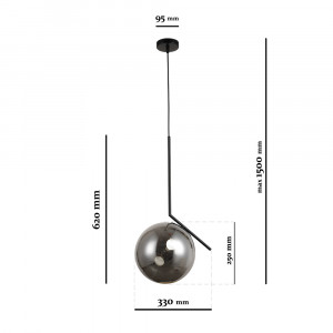 Підвісний світильник 9163816-1 BK+BK