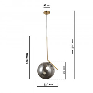 Підвісний світильник 9163816-1 BRZ+BK