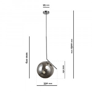 Підвісний світильник 9163816-1 CR+BK