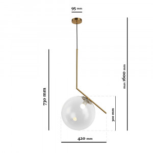 Підвісний світильник 9163817-1 BRZ+CL