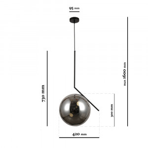 Підвісний світильник 9163817-1 BK+BK