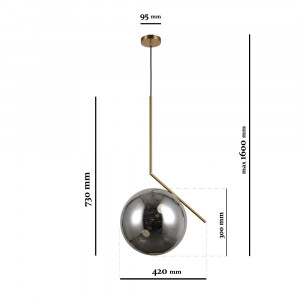 Підвісний світильник 9163817-1 BRZ+BK