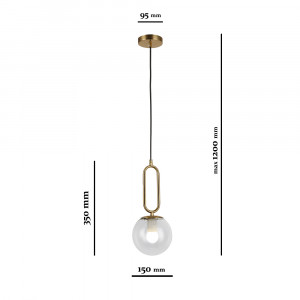 Підвісний світильник 9163818-1 BRZ+CL