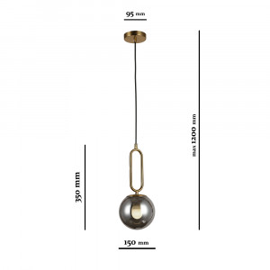 Підвісний світильник 9163818-1 BRZ+BK