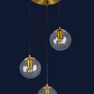 Підвісний світильник 756PR150F-3 BRZ+CL (300)