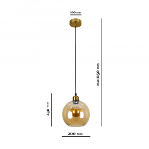 Підвісний світильник 91610F-1 BRZ+BR
