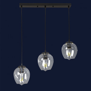 Підвісний світильник 756PR0231F-3 BK+CL (500)