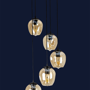 Підвісний світильник 756PR0231F-5 BK+BR (300)