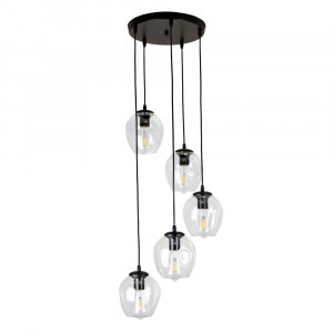 Підвісний світильник 756PR0231F-5 BK+CL (300)