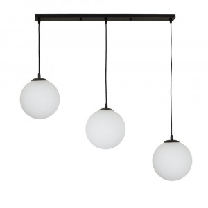 Підвісний світильник 756glass200F-3 BK+WH (700)