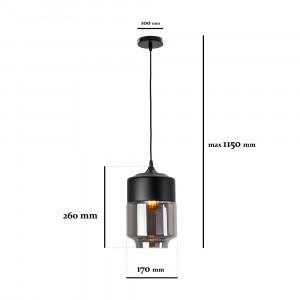 Підвісний світильник 91614-1 BLACK