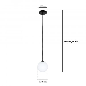 Підвісний світильник 761P120F-1 BK+WH