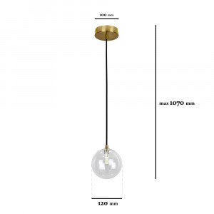 Підвісний світильник 761P120F-1 BRZ+CL