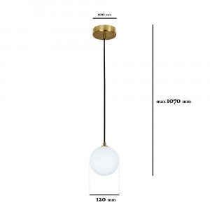 Підвісний світильник 761P120F-1 BRZ+WH