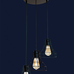 Підвісний світильник 7528876F-3 BK (300)