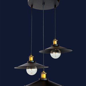 Підвісний світильник 752PB9-3 BK(300)