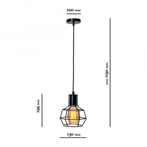 Підвісний світильник 756PR1618-1 BK
