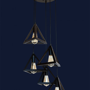 Підвісний світильник 756PR220F-5 BK (300)