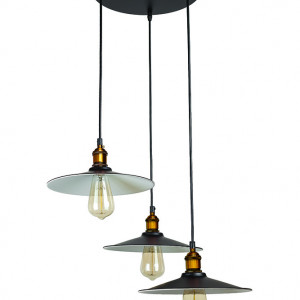 Підвісний світильник 752836F-3 BK+WH (300)