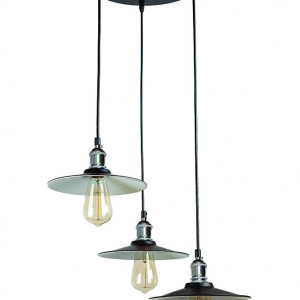 Підвісний світильник 752837F-3 BK+WH (300)