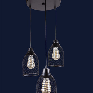 Підвісний світильник 907008F-3 BK (300)