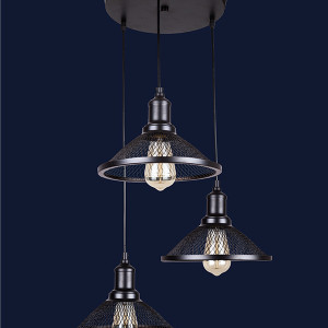 Підвісний світильник 907009F-3 BK (300)