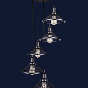 Підвісний світильник 907009F-5 BK (300)