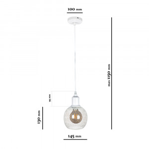 Підвісний світильник 907011F-1 WH