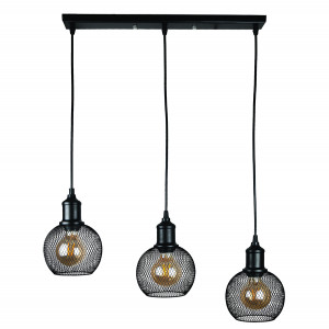 Підвісний світильник 907011F-3 BK (500)