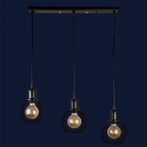 Підвісний світильник 907011F-3 BK (500)