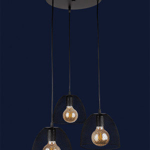 Підвісний світильник 907013F-3 BK (300)