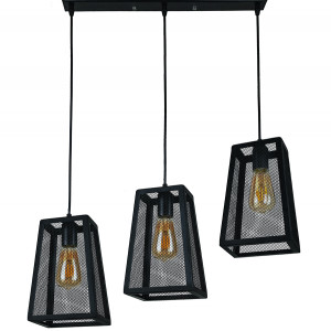 Підвісний світильник 907019F-3 BK (500)